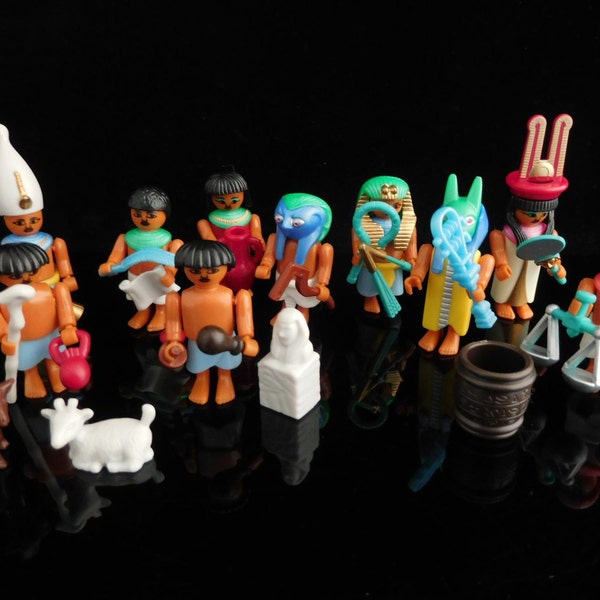 Vintage Toys, Collectible, Egypt Miniature, Adventure at the Nile incl.BPZ, Complete Series of 10 Figures, Vintage KINDER Surprise Figurines