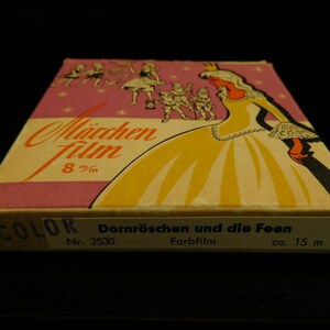 Vintage 8mm Film, Film of a fairytale, Märchenfilm, Dornröschen, Sleeping Beauty and the Fay, 1960s Germany, collectible toy, cult Kids Film image 3