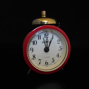 Alarm clock, Vintage Flip Clock, read clock, mechanically Blessing Alarm clock, Retro Table clock, made in Germany, 1960s