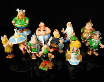 Vintage speelgoed, verzamelobjecten, ASTERIX en de Romeinen incl. BPZ, complete serie van 10 figuren, vintage KINDER verrassingsfiguren