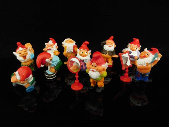 Vintage Toys Bathroom Dwarfs Dwarf Midget Die Badezimmerzwerge 1991 Complete Series Vintage KINDER Surprise Figurines Cake Topper Etsy UK