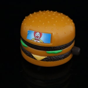 RARE McDonald&#39;s Toys, Collectible Fast Food Toys, Big Mac wind up BURGER, Vintage McDonald&#39;s Toys from 1990s