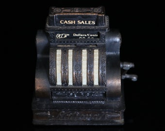 Vintage Toys, bronze sharpener in form of a cash register NATIONAL // Made in Spain in the 1960s