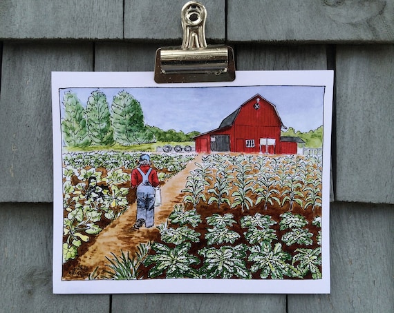 Farmer's Garden Print, 8 x 10 inches