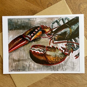 Maine Lobster Greeting Card, 5 x 7 (A7), blank inside