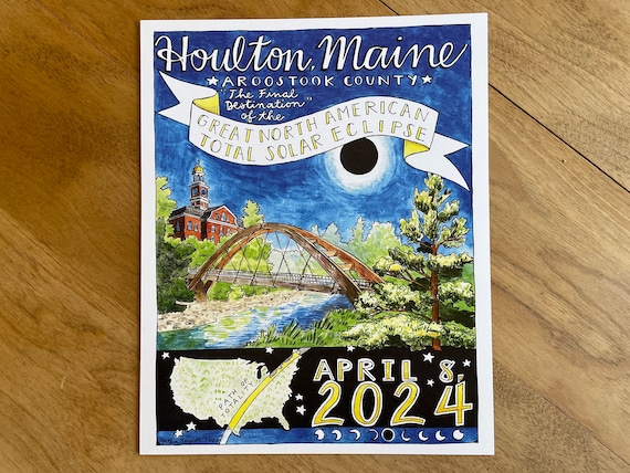 Total Solar Eclipse Houlton Maine Art Print