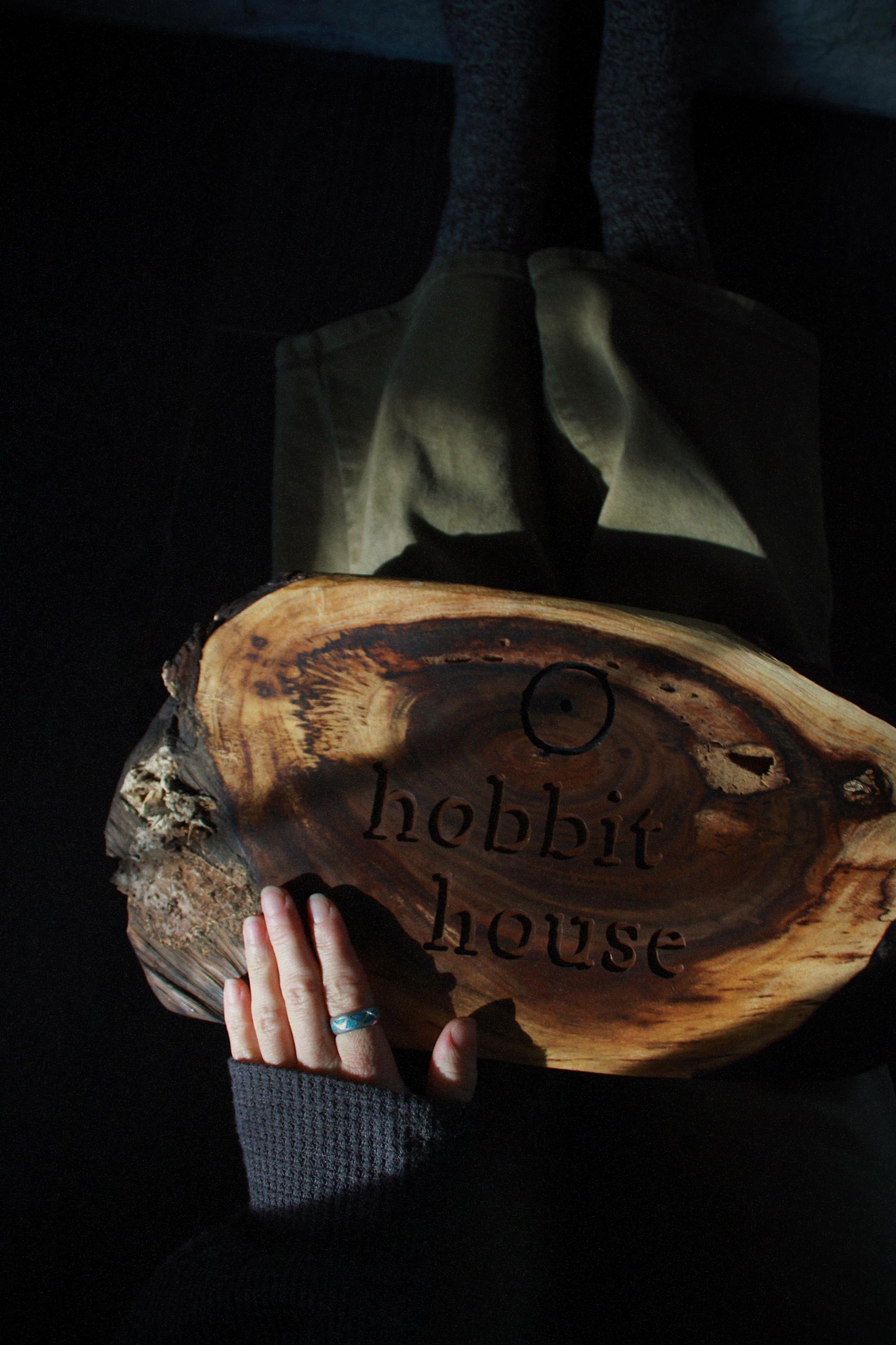 Hobbit House on Black Walnut — House Sign, Kitchen Sign, Porch Sign ...