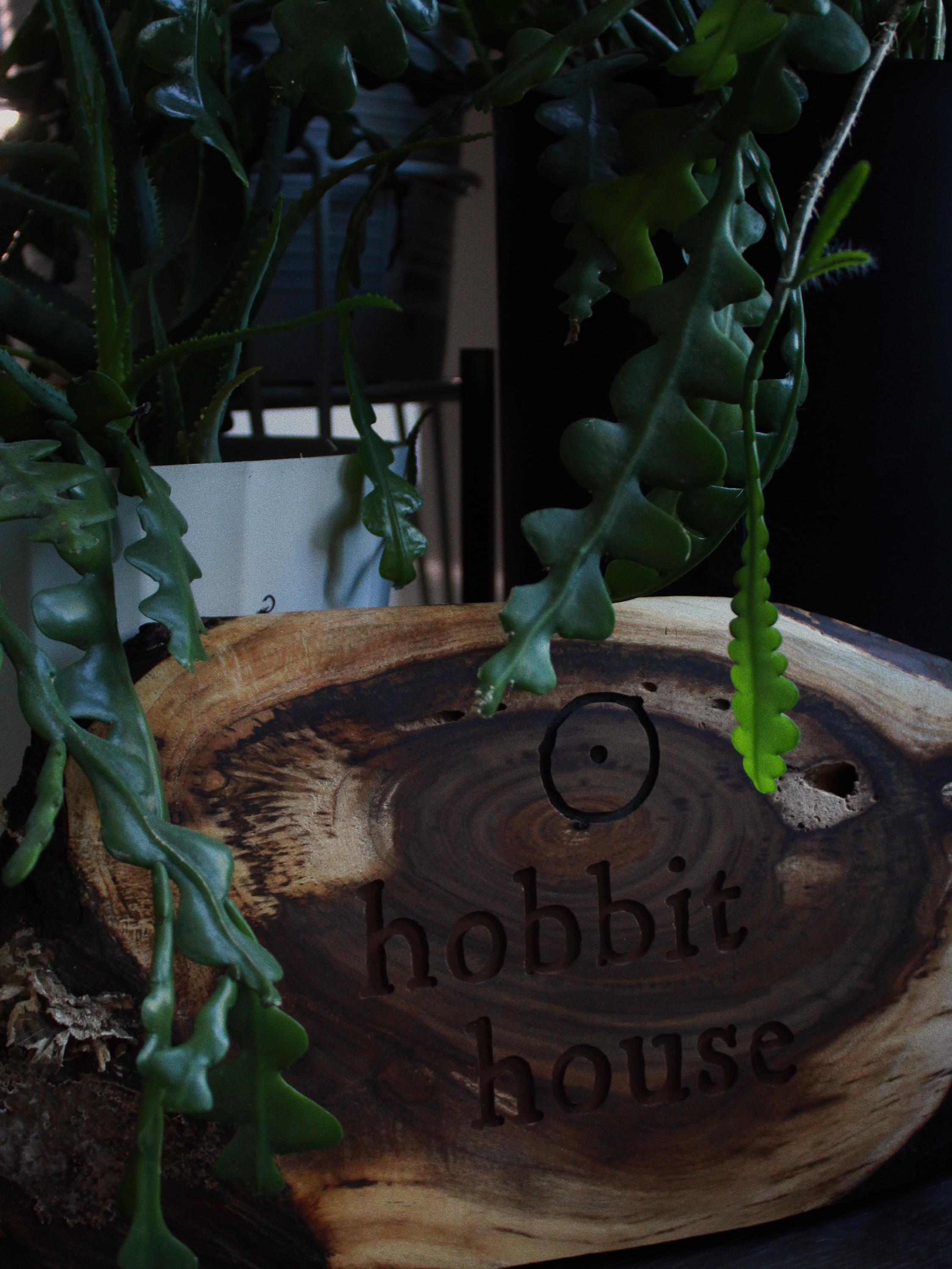 Hobbit House on Black Walnut — House Sign, Kitchen Sign, Porch Sign ...