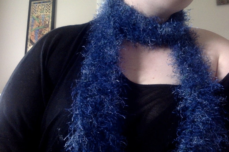 Blue Muppet Skinny Scarf Etsy