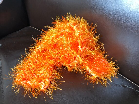 Orange Muppet Skinny Scarf Etsy