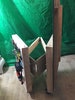Portable, folding, heavy duty wood workbench 