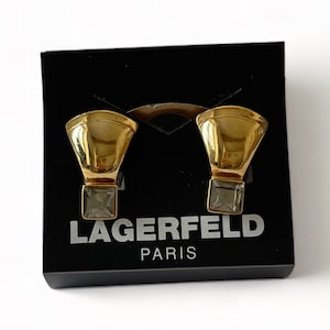 Karl Lagerfeld Earring, Rare 1990s Jewelry,New Old Stock, Gift For Women