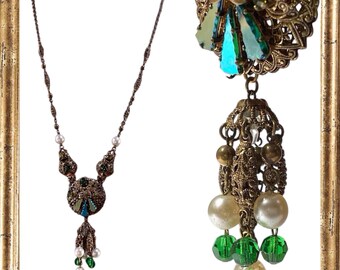 Collier Sautoir Vintage Reminiscence Zoe Coste - Grand Modèle - Occasion
