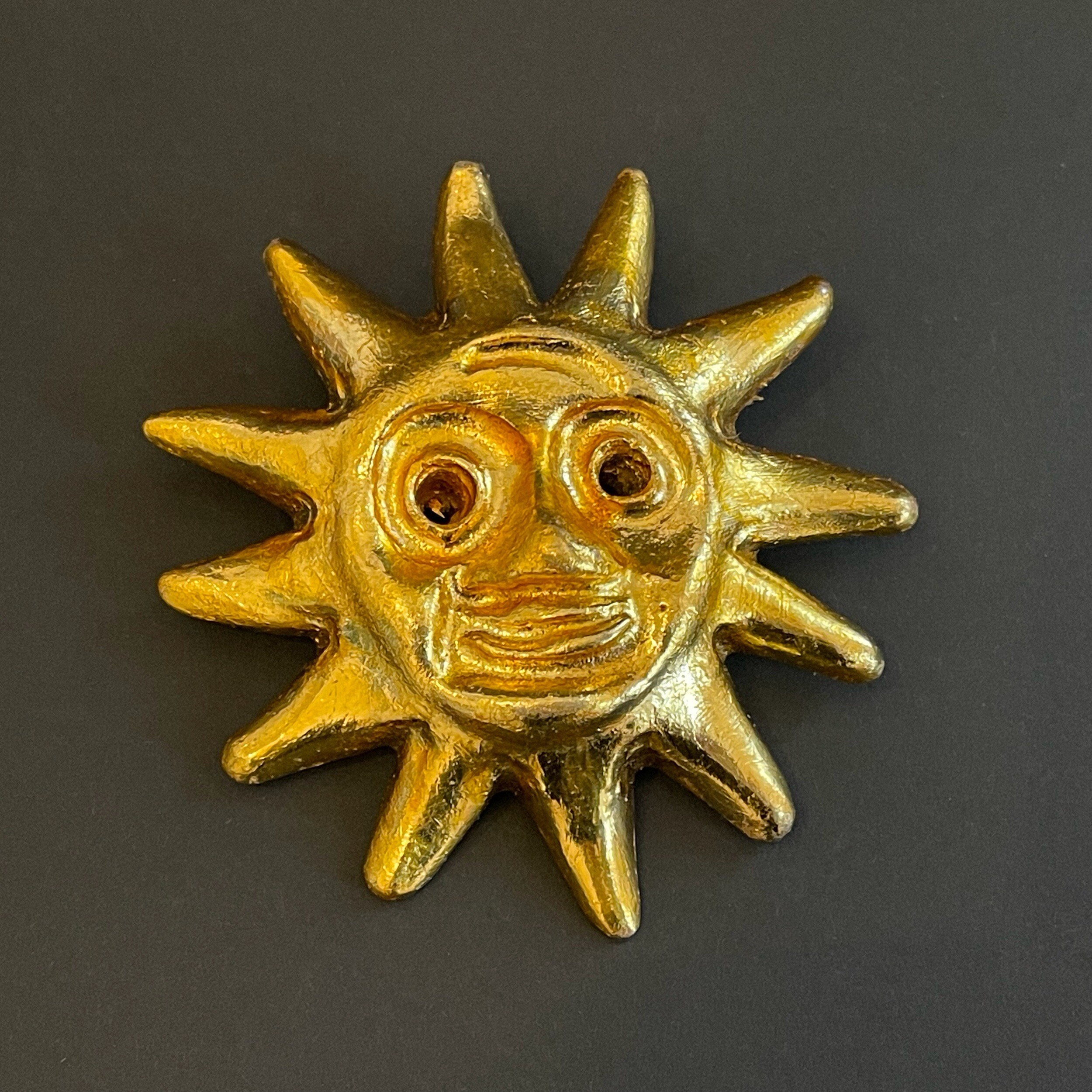 Christian Lacroix Brooch, Oversize Chunky Sun Face. - Etsy