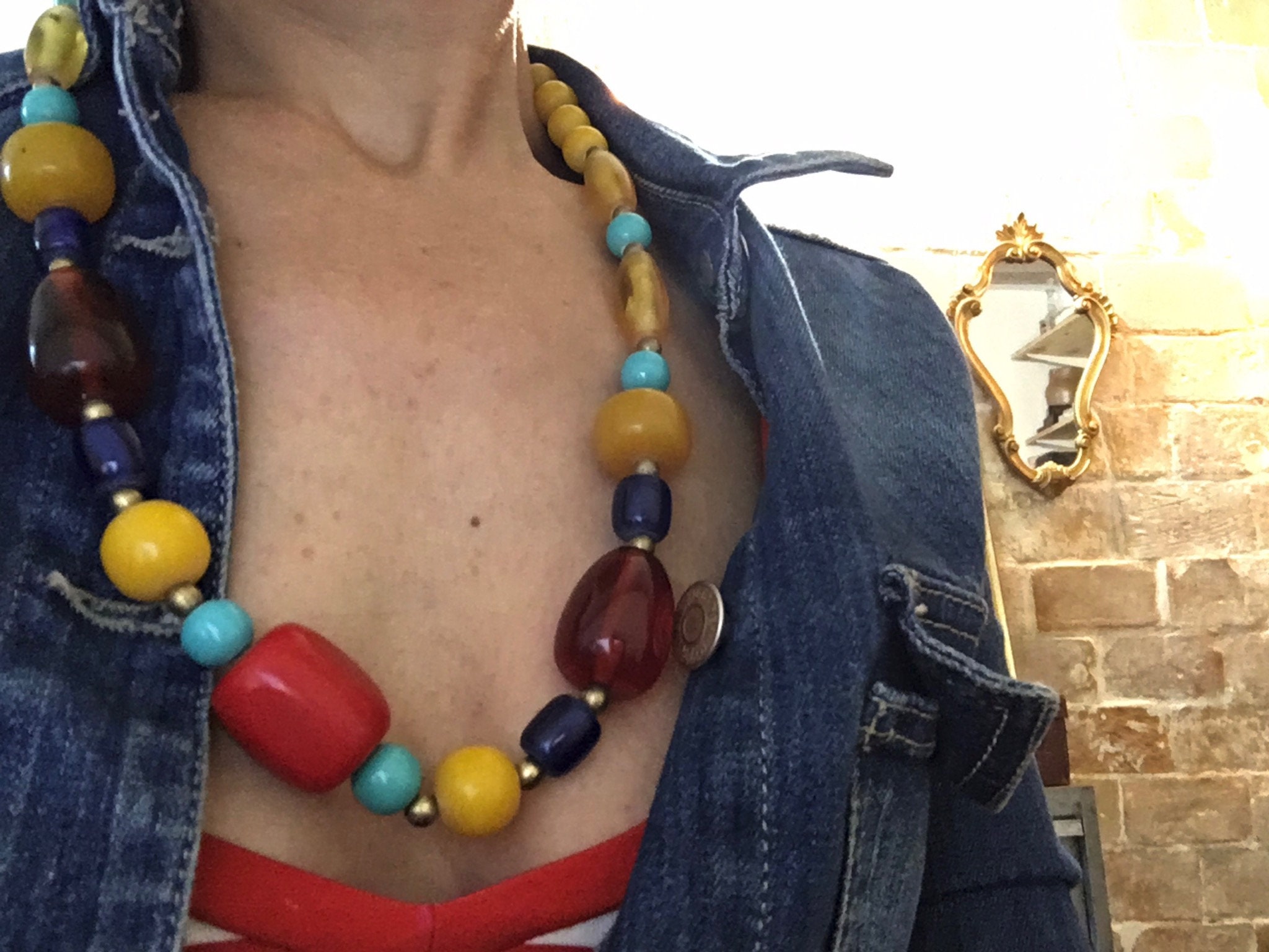 Collier Vintage Signé Marc Labat - Bijou Très Chic, Marque Metal Pointu'S - Occasion En Bon état
