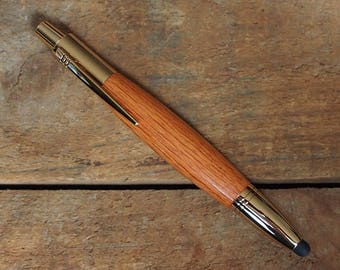 Rustic handcrafted Western Australia Sheoak Stylus click pen