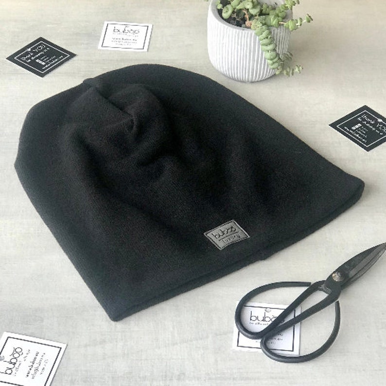 BLACK Women winter hat Beanie, Premium Fall And Winter Hat, Cozy Warm Double Layered Beanie, Comfortable No-Slip Fit, Gift For Her image 4