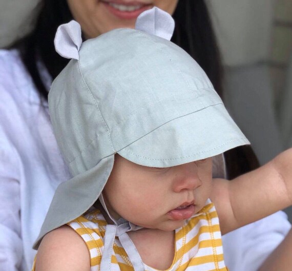 Toddler Boy Sun Hat With Neck Protection Baby Boy Sun Hat Etsy
