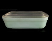 Fire KIng Rectangular Jade-ite Refrigerator Leftover Jar