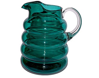 Imperial Stiegle Green / Ultramarine Granada PItcher / Jug - Super Nice