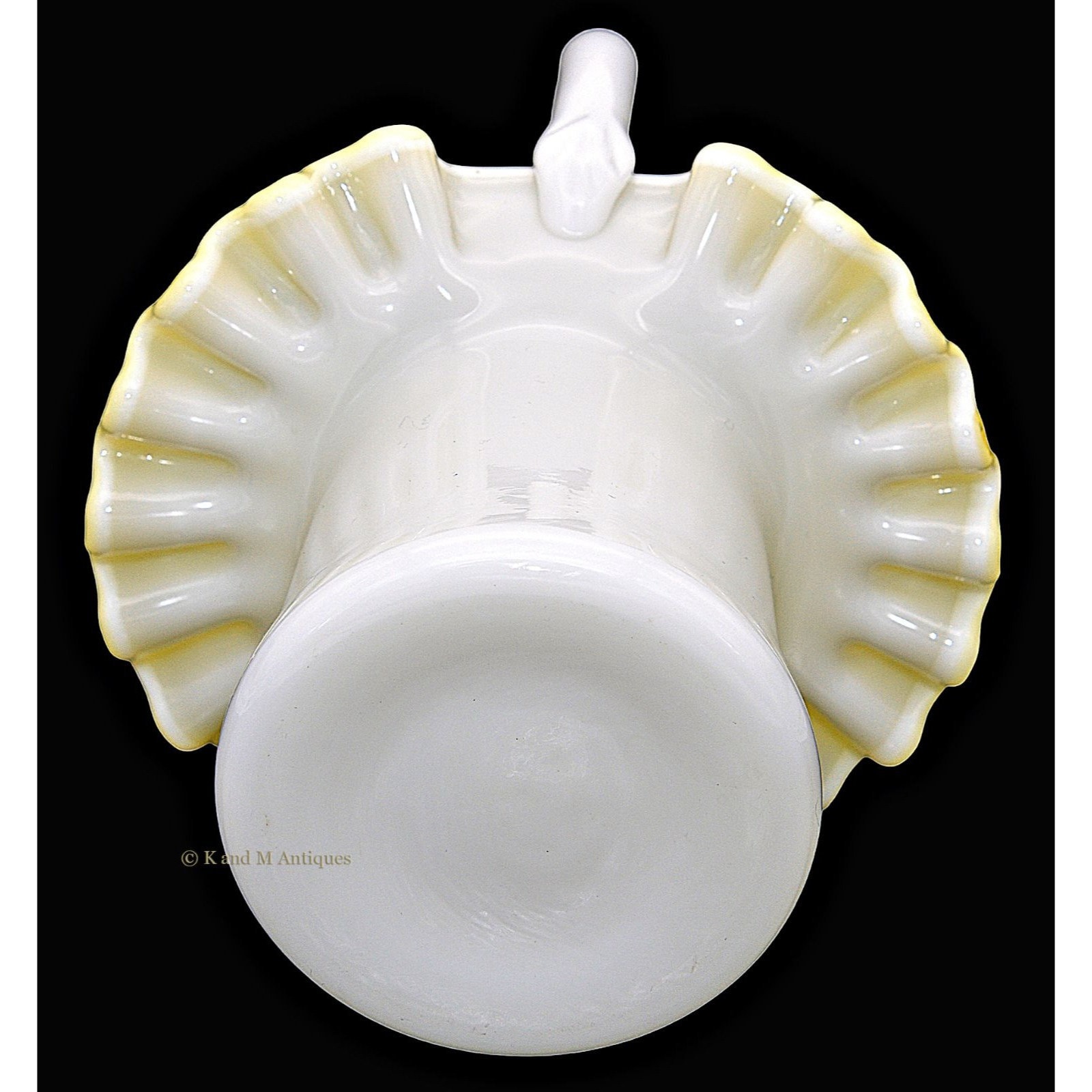 Fenton yellow Overlay #1924 5” Basket - Etsy Canada