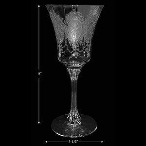 Heisey Minuet #503 Etch #5010 Symphone Water Goblet