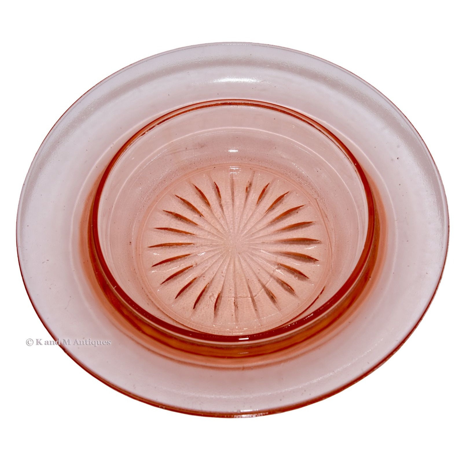 U.S. Glass Pink Strawberry Butter Dish Etsy