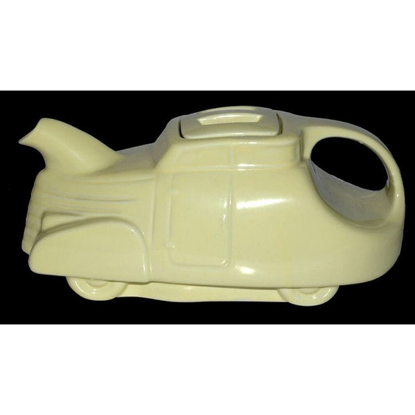 Hall China Automobile / Car Old Canary Yellow Teapot