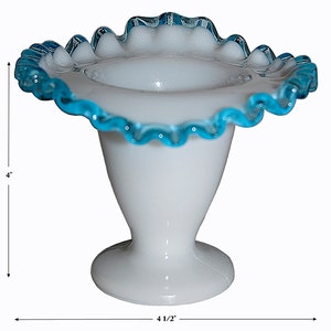 Fenton Aqua Crest Vase - Etsy - Page 2