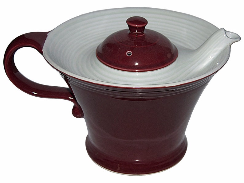 Hall China Melody Vintage Maroon Teapot Etsy