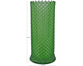 Westmoreland English Hobnail Green Kitchen Vase / Straw Jar / Straw Holder