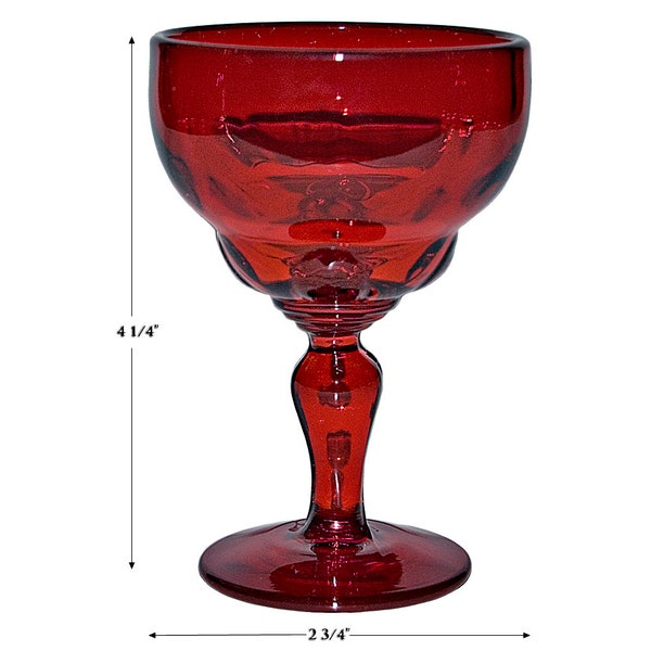 New Martinsville Ruby Moondrops Cocktail Goblet