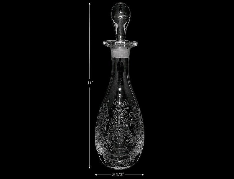 Heisey Orchid RARE 4036 1/2 Pint Decanter Beautiful image 1