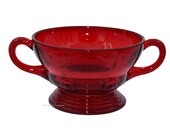 New Martinsville Ruby Cream Soup Bowl Ice Cream Dish