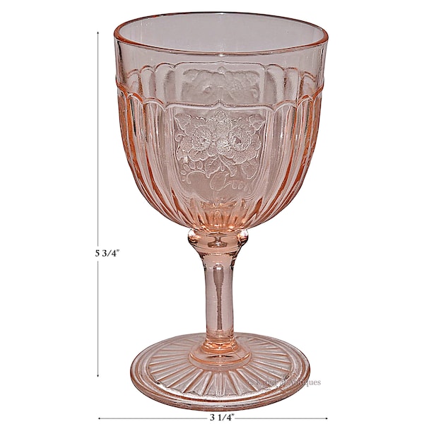 Hocking Mayfair / Open Rose Pink Pink Water Goblet