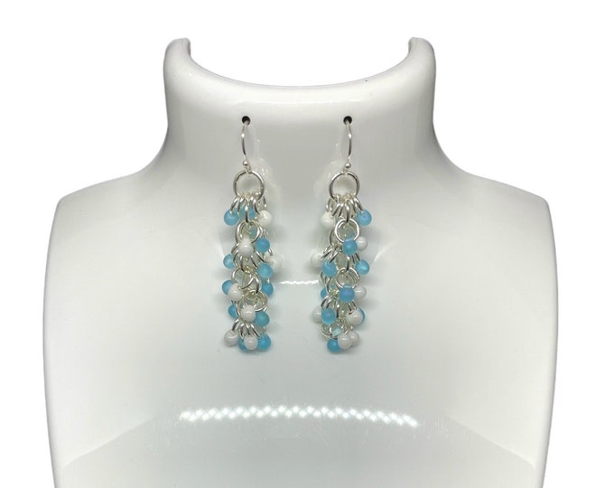 Shaggy Loops Chain Maille Earrings -Detroit Lions Earrings