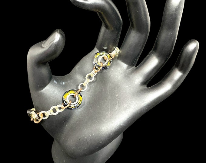 Custom Cosmic Chain Maille Bracelet -Green, Chain Maille Bracelet