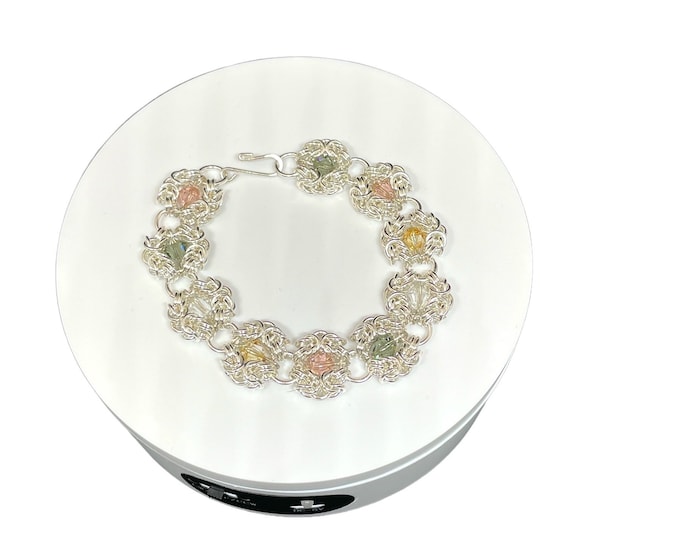 Romanov Chain Maille Bracelet, Silver Bracelet