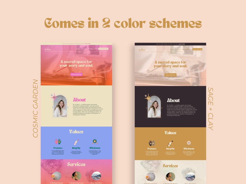 The Ritual – Spiritual Canva Website Template - Etsy