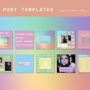 Retro Computer Aesthetic Instagram Story and Post Templates for Streamers image 3