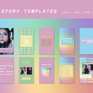 Retro Computer Aesthetic Instagram Story and Post Templates for Streamers image 5