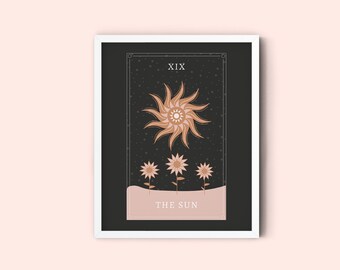 The Sun Tarot Card Digital Art Print