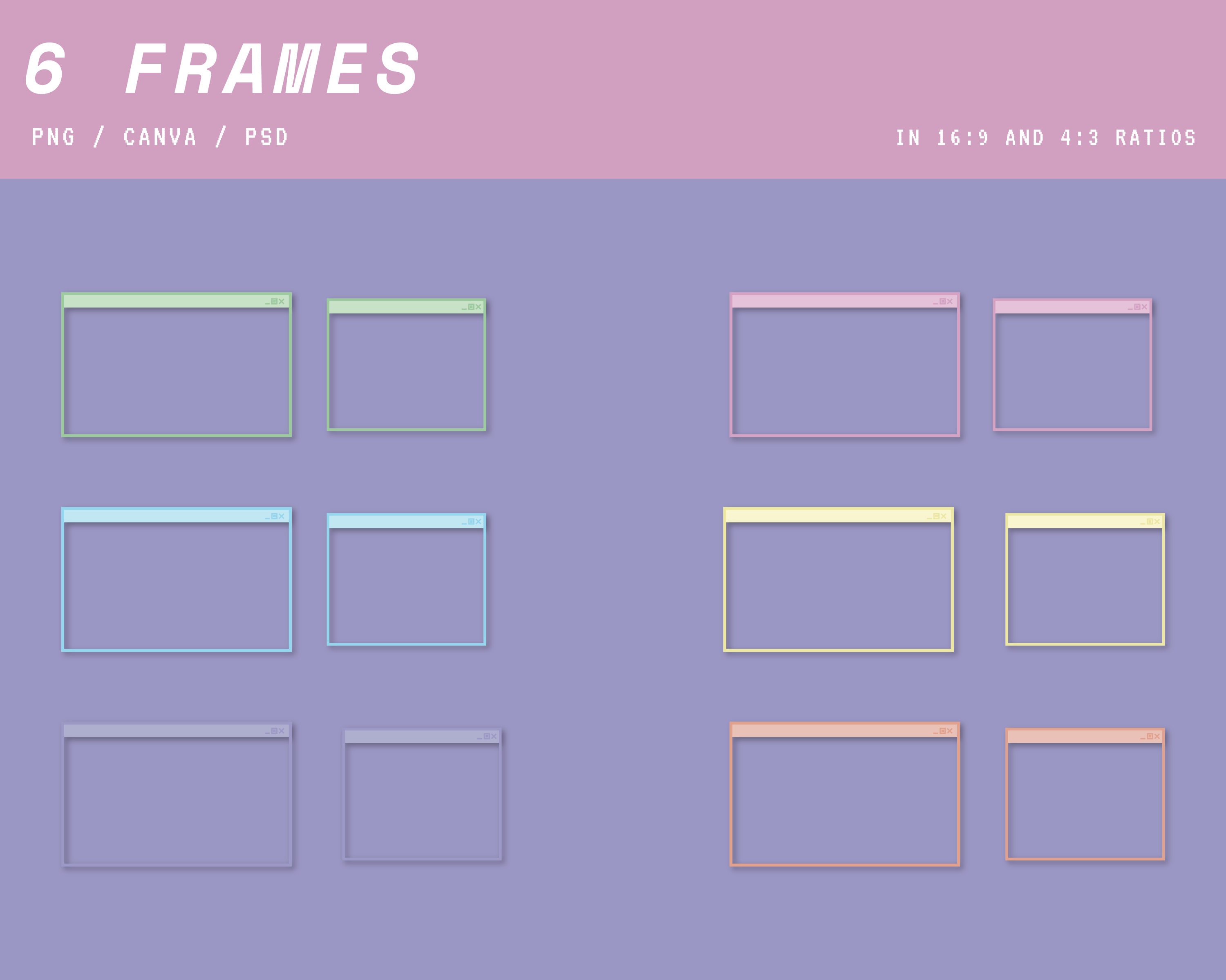 Stream Computer Frame Retro Retro Computer Aesthetic Customizable Animated Twitch Stream Overlay ...