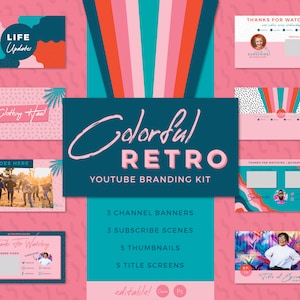 YouTube: Colorful Retro Branding Kit