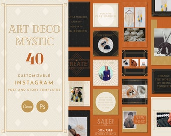 Art Deco Mystic Instagram Story and Post Templates