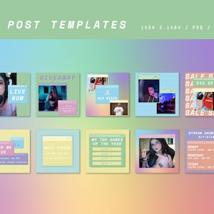 Retro Computer Aesthetic Instagram Story and Post Templates for Streamers image 2
