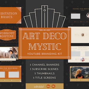Art Deco Mystic Youtube Branding Kit