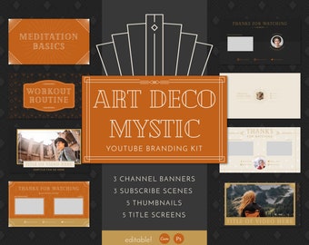 Art Deco Mystic Youtube Branding Kit