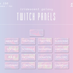 Twitch Panels - Iridescent Galaxy