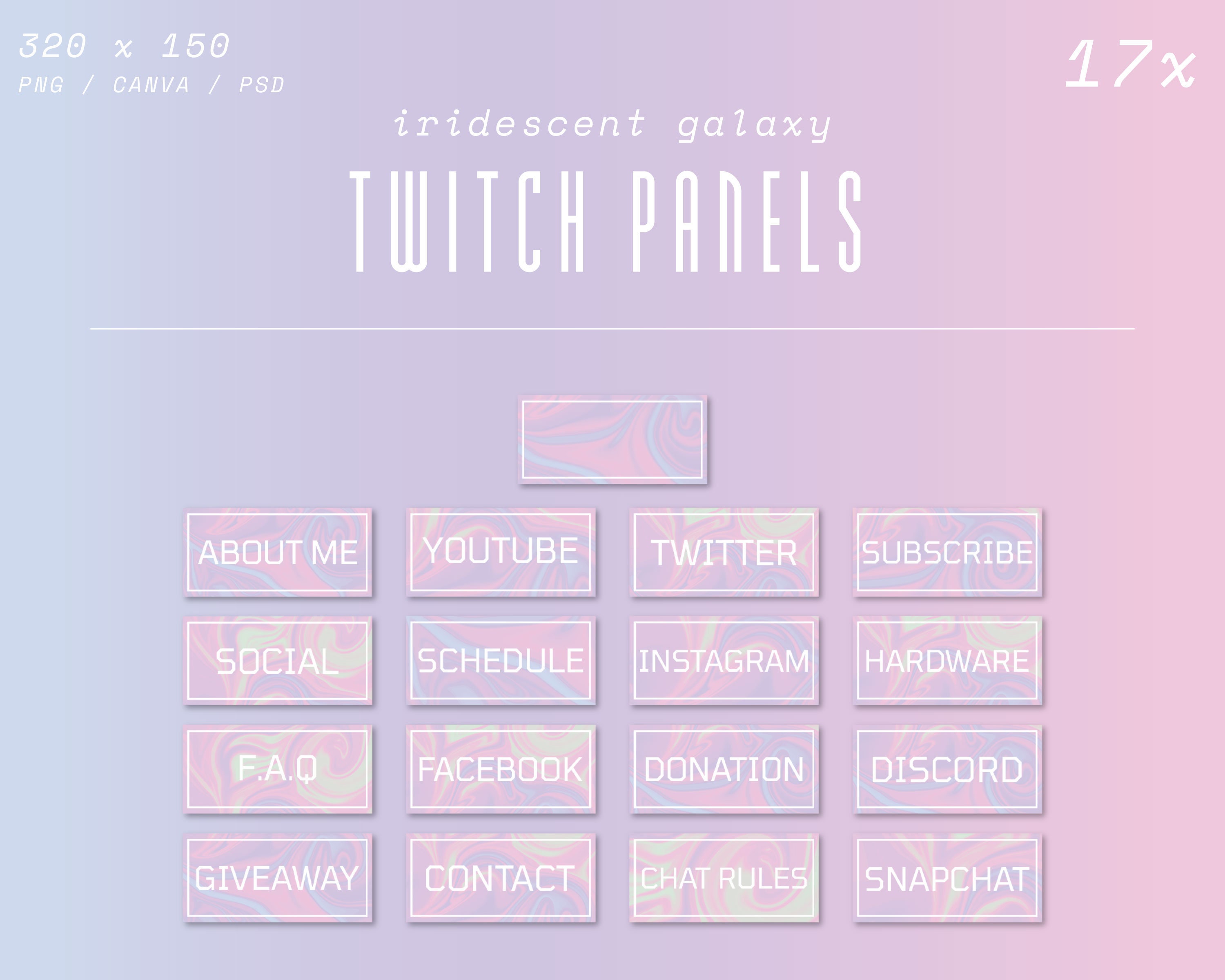 Twitch Panels Iridescent Galaxy - Etsy
